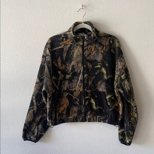 Camouflage Fleece Mock neck Jacket